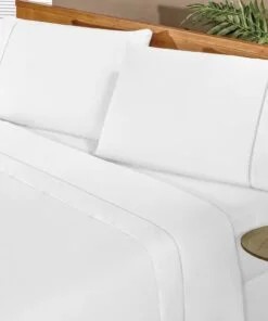 Lençol Casal Queen Percal 180 Fios Elegance 04 peças
